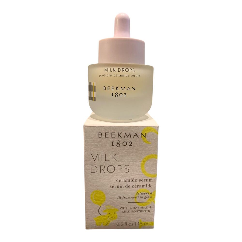 BEEKMAN 1802 Milk Drops Probiotic Ceramide Serum Mini Size 0.5 fl oz NEW in Box